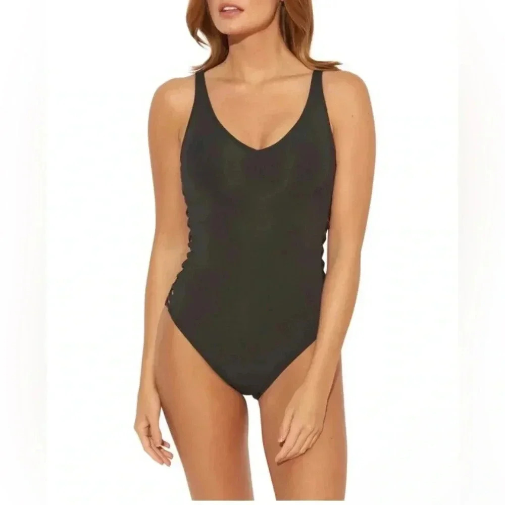 Bleu Rod Beattie Twister Lace Down One Piece Size - Picture 3 of 12